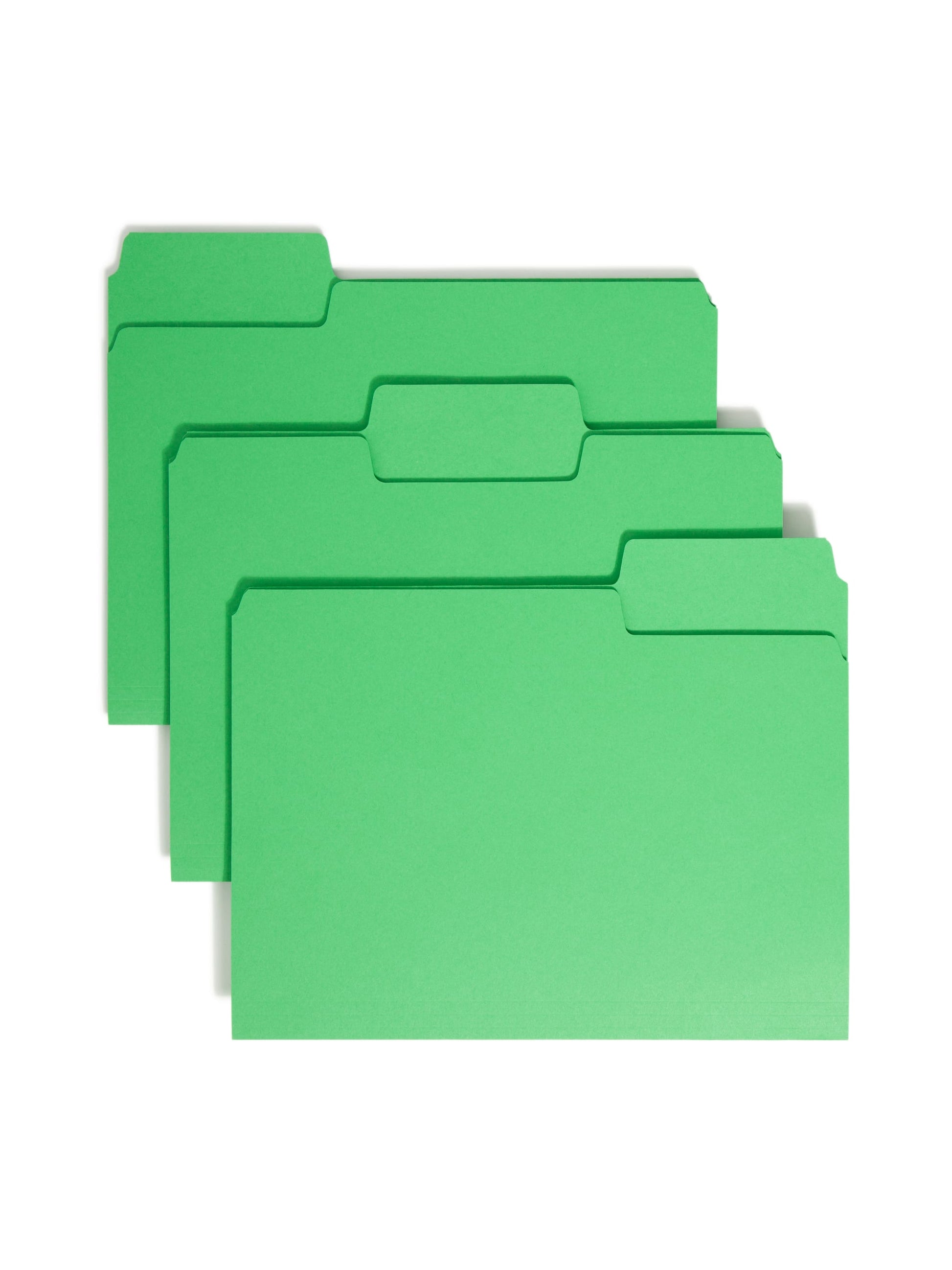 SuperTab® File Folders, 1/3-Cut Tab, Green Color, Letter Size, Set of 100, 086486119856