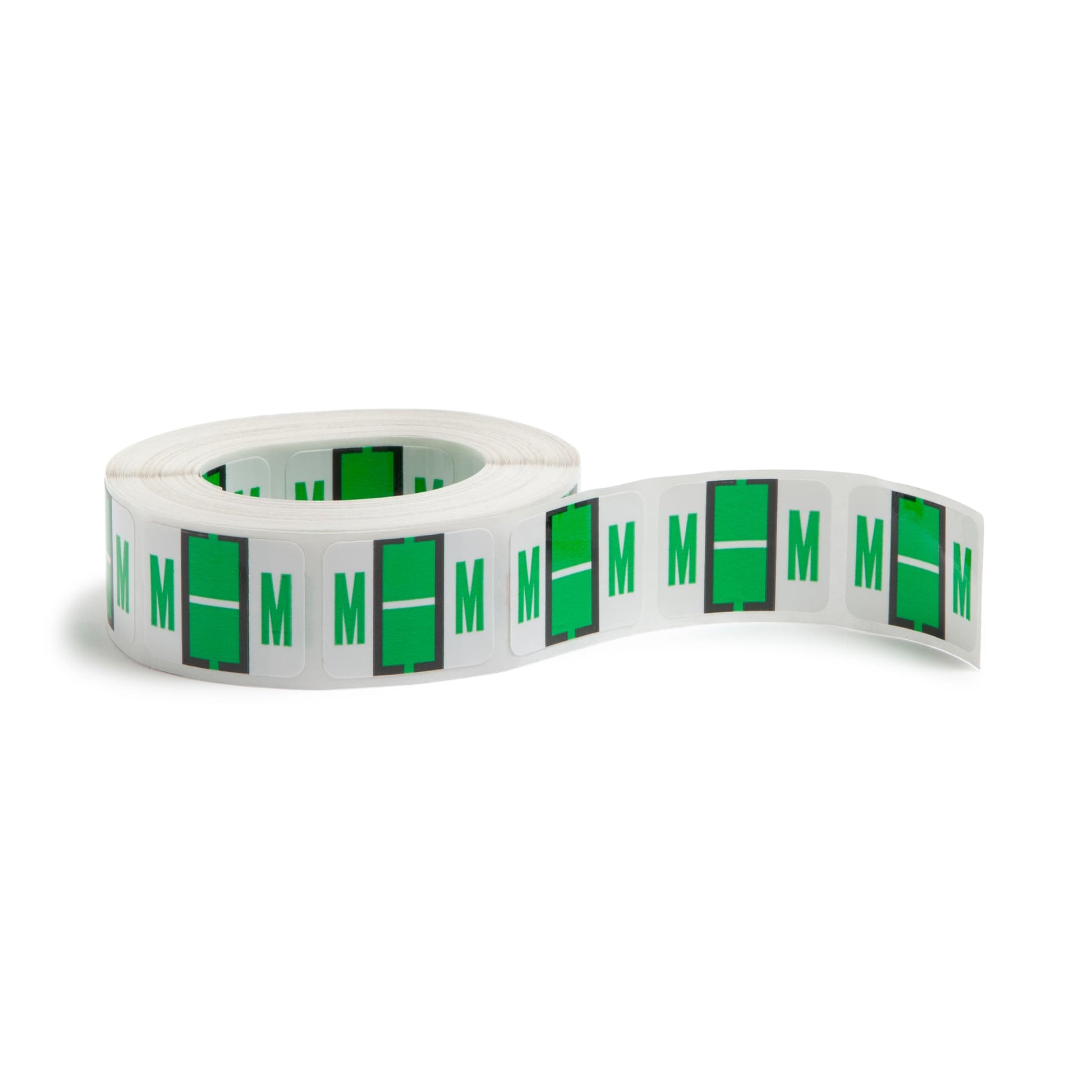 BCCR Bar Style Color-Coded Alphabetic Labels, A-Z Rolls, Light Green Color, 1-1/4" X 1" Size, Set of 50, 086486670838