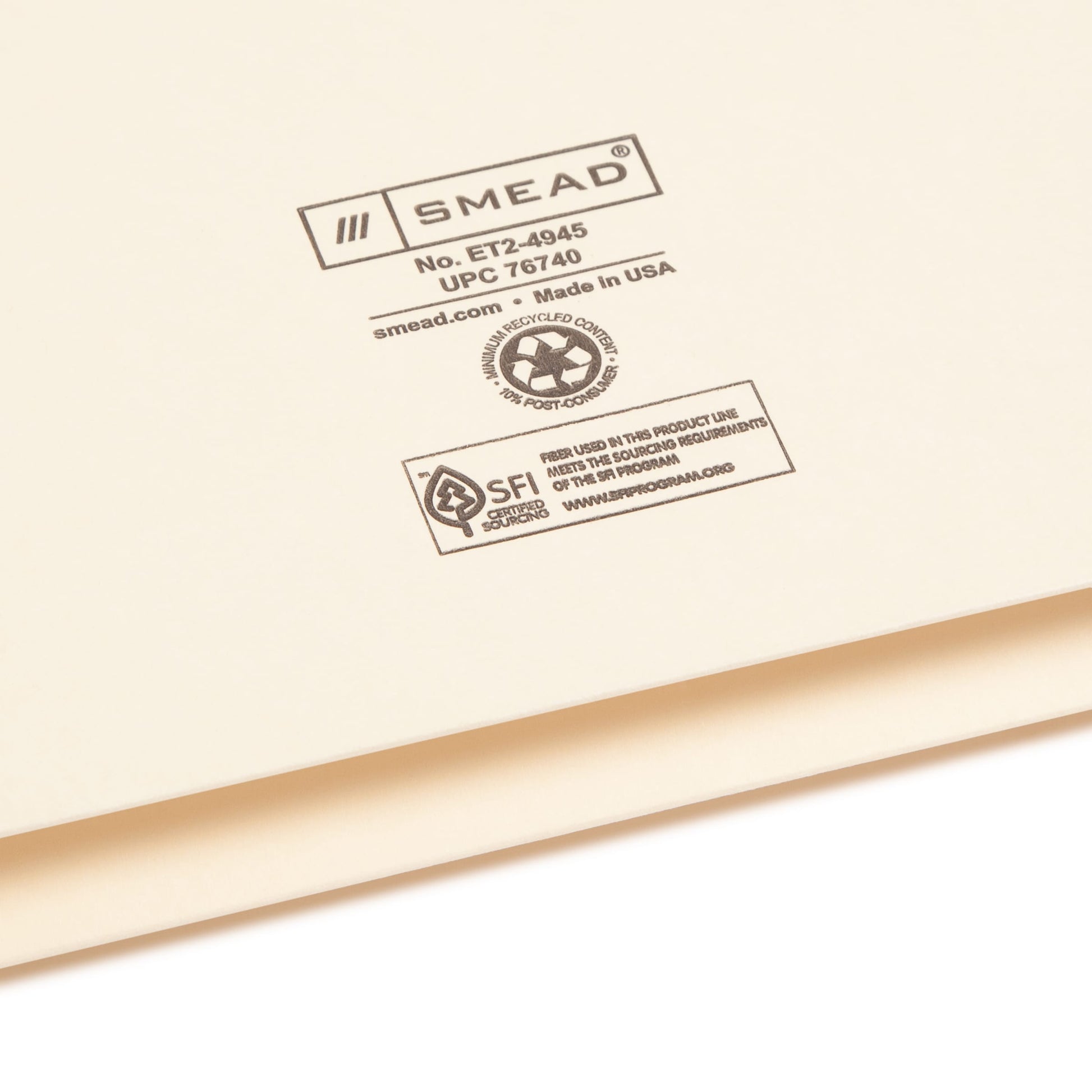 Shelf-Master® Reinforced End Tab File Jackets, Straight-Cut Tab, 14 Point, Manila Color, Legal Size, Set of 50, 30086486767409