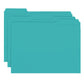 Interior File Folders, Aqua Color, Letter Size, Set of 100, 086486102353