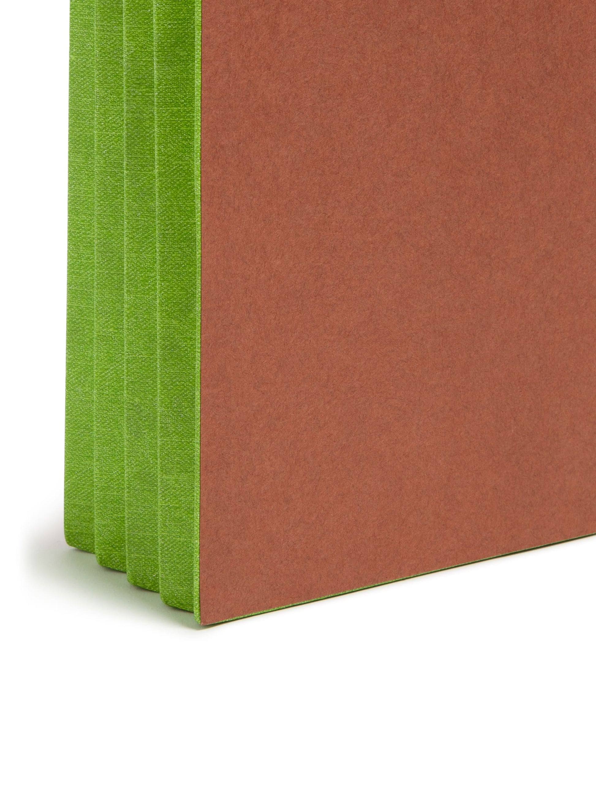 Reinforced End Tab File Pockets, Straight-Cut Tab, 3-1/2 inch Expansion, Green Color, Extra Wide Letter Size, Set of 10, 30086486736801