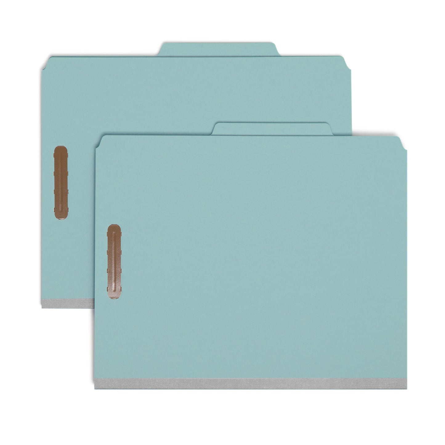 Pressboard Classification File Folders, 1 Divider, 2 inch Expansion, Blue Color, Letter Size, Set of 10, 30086486137219