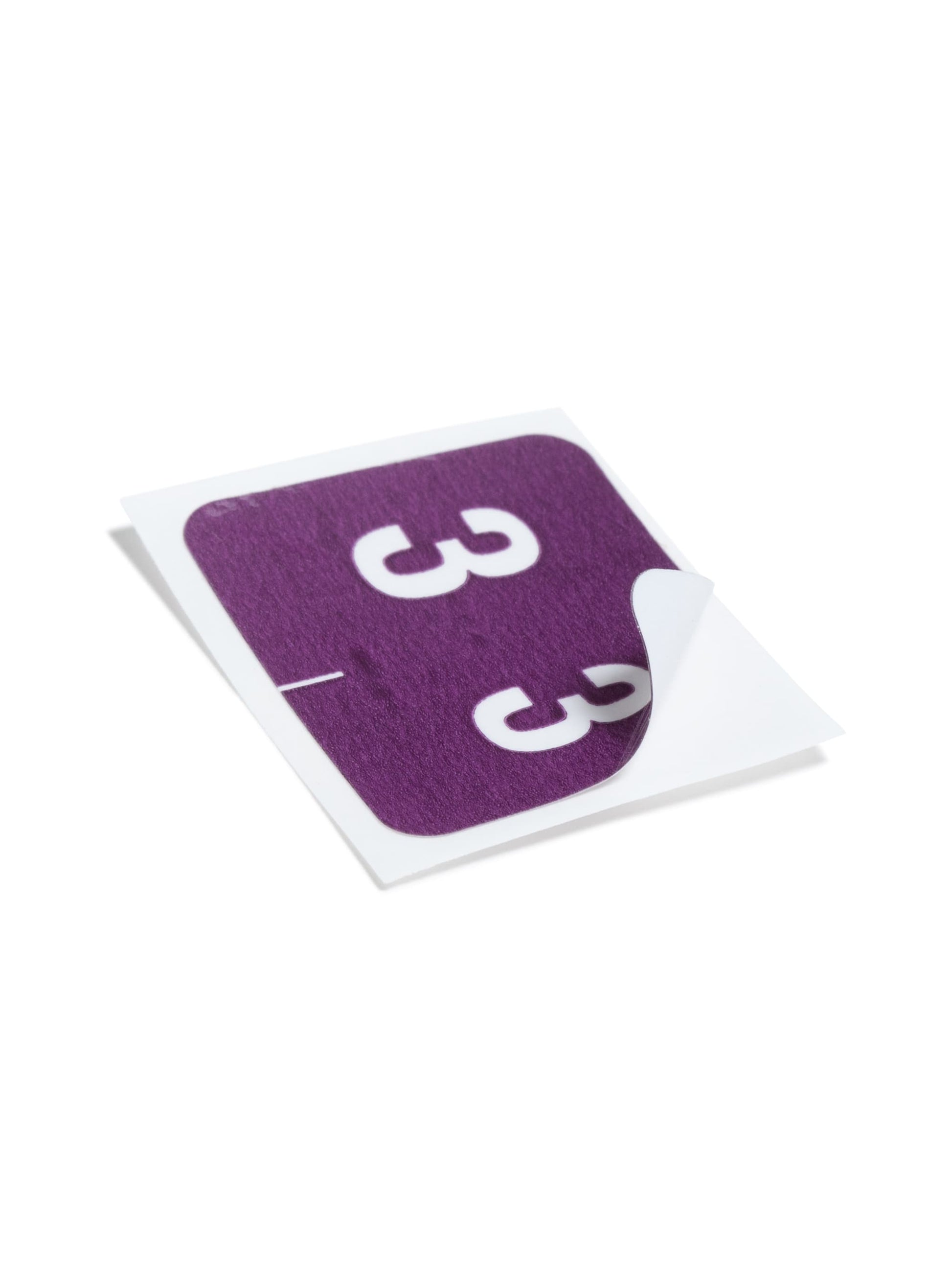DCCRN Color-Coded Numeric Labels - Rolls, Purple Color, 1-1/4" X 1" Size, Set of 50, 086486673433
