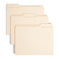 Heavy Duty Reinforced Tab File Folders, 1/3-Cut Tab, Manila Color, Letter Size, Set of 100, 086486104340