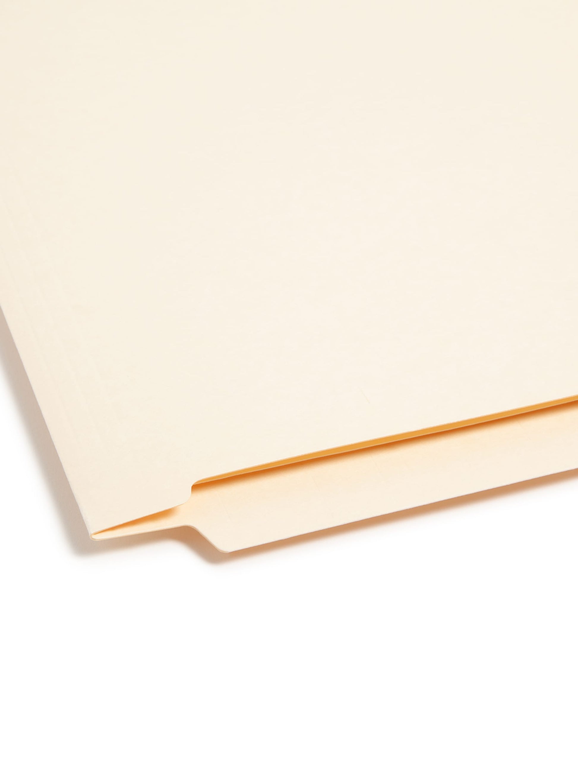 Shelf-Master® Reinforced End Tab Fastener File Folders, Straight-Cut Tab, 1 Divider, Manila Color, Letter Size, Set of 50, 086486342209