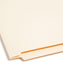 Shelf-Master® Reinforced End Tab Fastener File Folders, Straight-Cut Tab, 1 Divider, Manila Color, Letter Size, Set of 50, 086486342209
