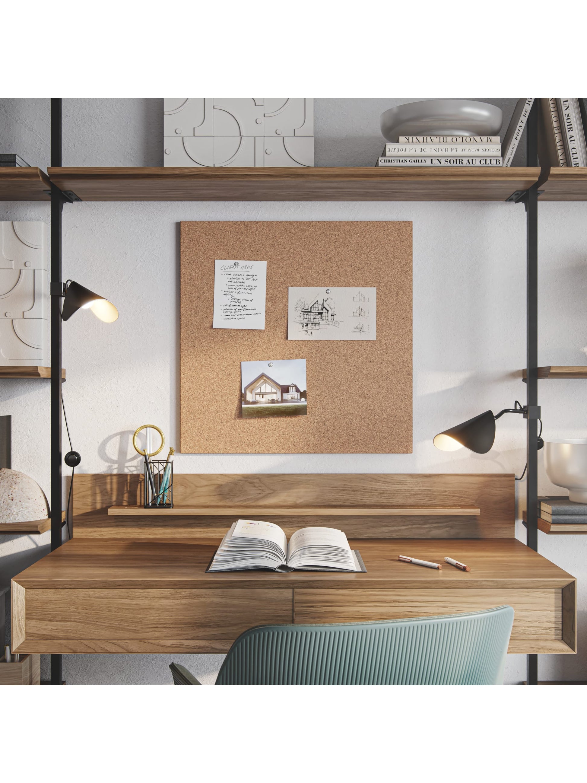 Frameless Cork Board, Brown, 23" x 0.7" x 23", 2' or Smaller, Brown, 23" X 0.7" X 23" Size, Set of 1, 817894028740