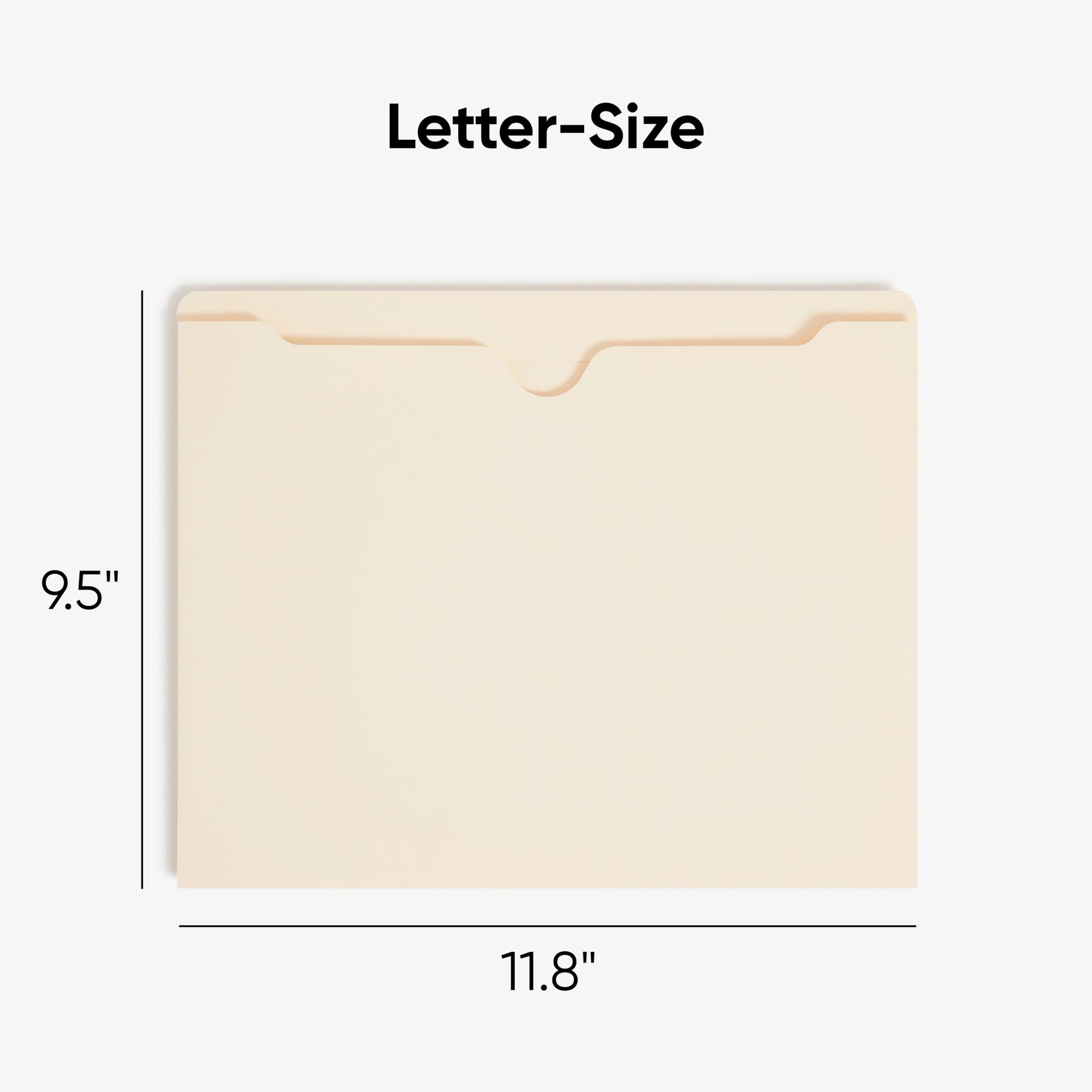 File Jackets, 2 inch Expansion, Straight-Cut Tab, Manila Color, Letter Size, Set of 50, 30086486755604