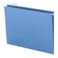 Standard Hanging File Folders with 1/5-Cut Tabs, Blue Color, Letter Size, Set of 25, 086486640602