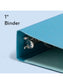 U-Eco Poly Binder with 5 Tab Dividers, U-Eco, 1/5 Cut, 2 Pockets, 5 Dividers, Blue, Blue, Set of 6, 843463165981