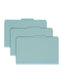SafeSHIELD® Pressboard Classification File Folders, 3 Dividers, 3 inch Expansion, 2/5-Cut Tab, Blue Color, Legal Size, Set of 0, 30086486190948