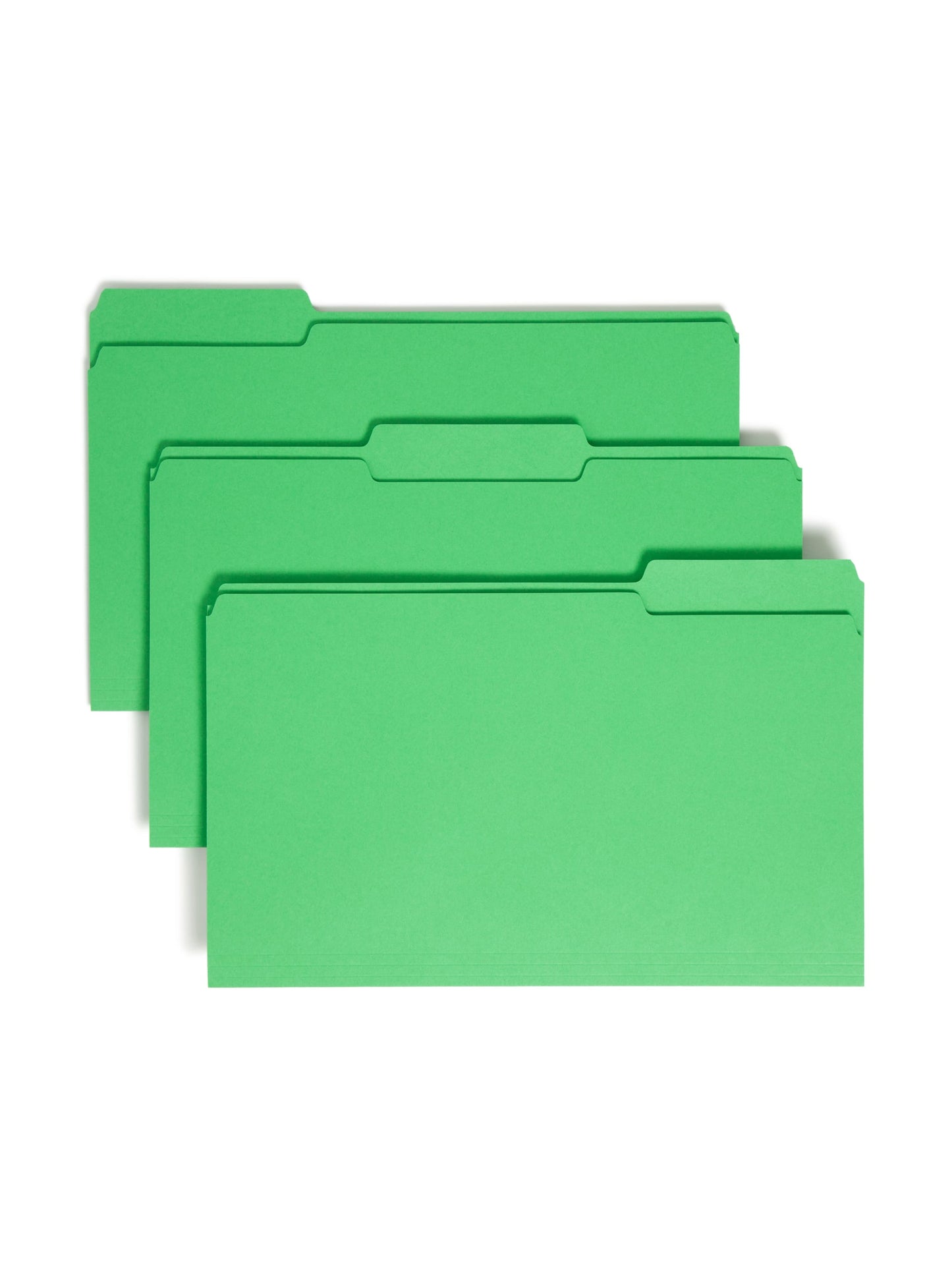 Standard File Folders, 1/3-Cut Tab, Green Color, Legal Size, Set of 100, 086486171434