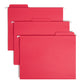 FasTab® Hanging File Folders, 1/3-Cut Tab, Red Color, Letter Size, Set of 20, 086486640961
