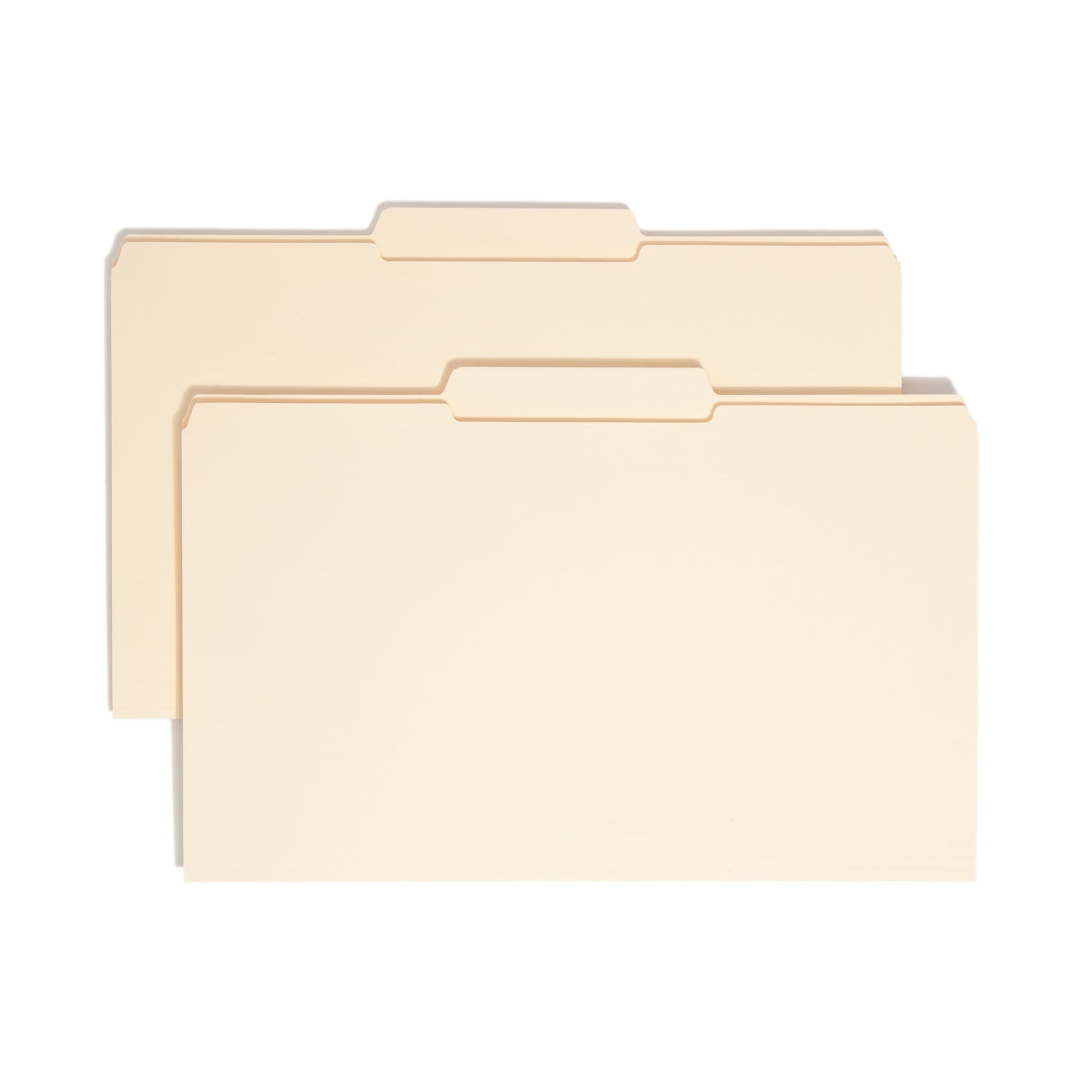 Reinforced Tab File Folders, 1/3-Cut Center Tab, Manila Color, Legal Size, Set of 100, 086486153362
