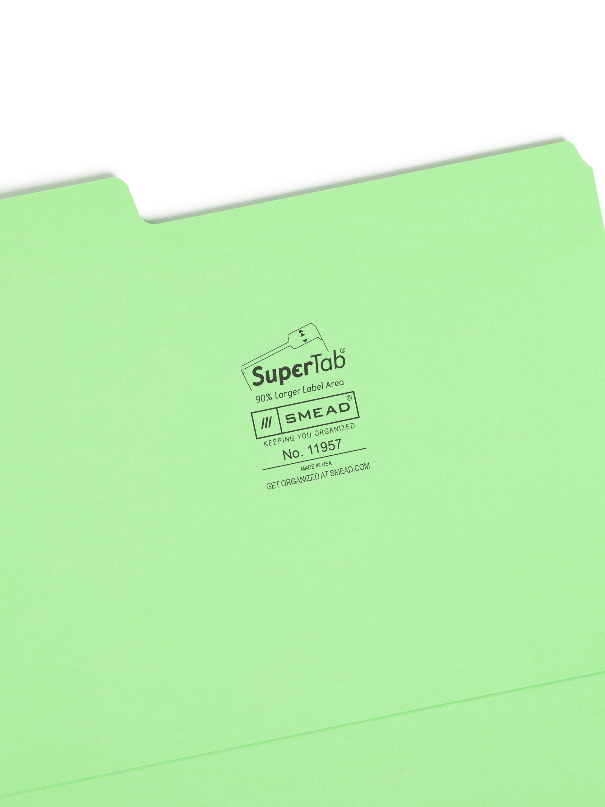 SuperTab® File Folders, 1/3-Cut Tab, Assorted Colors Color, Letter Size, Set of 1, 086486119573