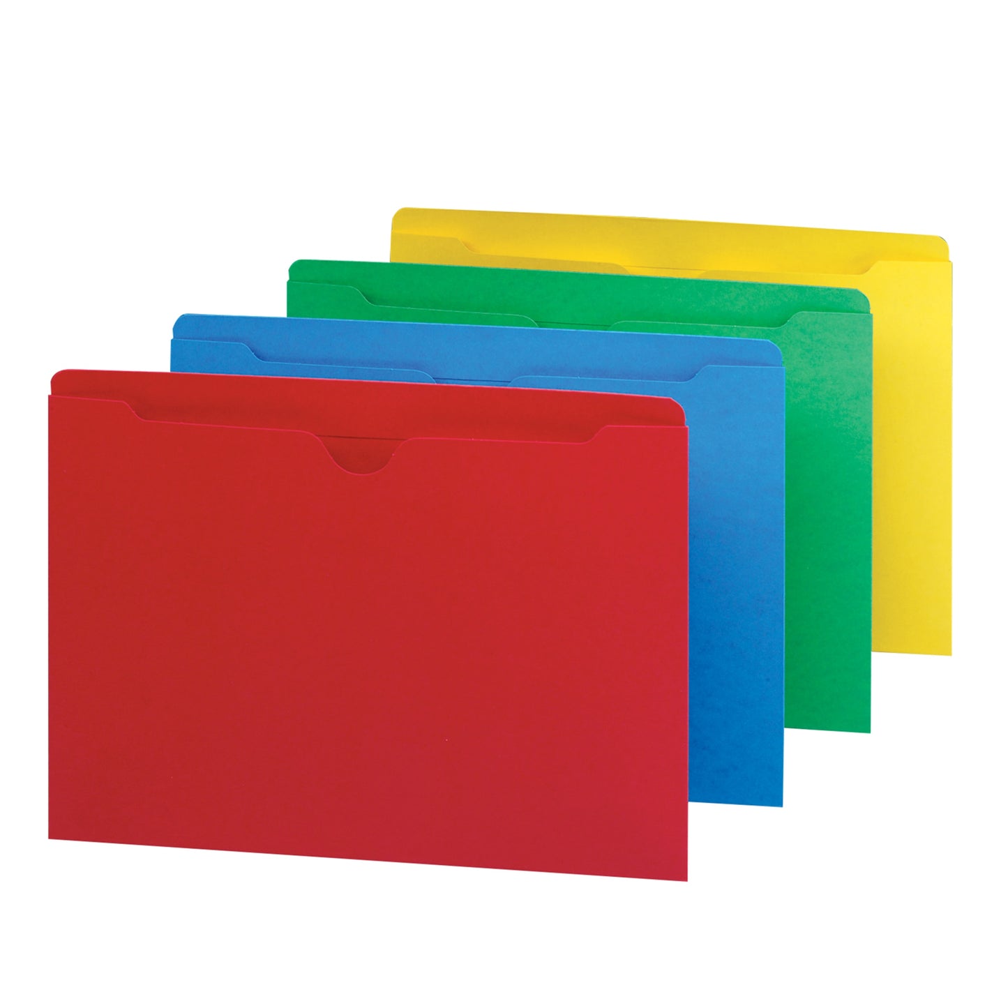 Colored File Jackets, Reinforced Straight-Cut Tab, No Expansion, Assorted Colors Color, Letter Size, Set of 100, 30086486756137