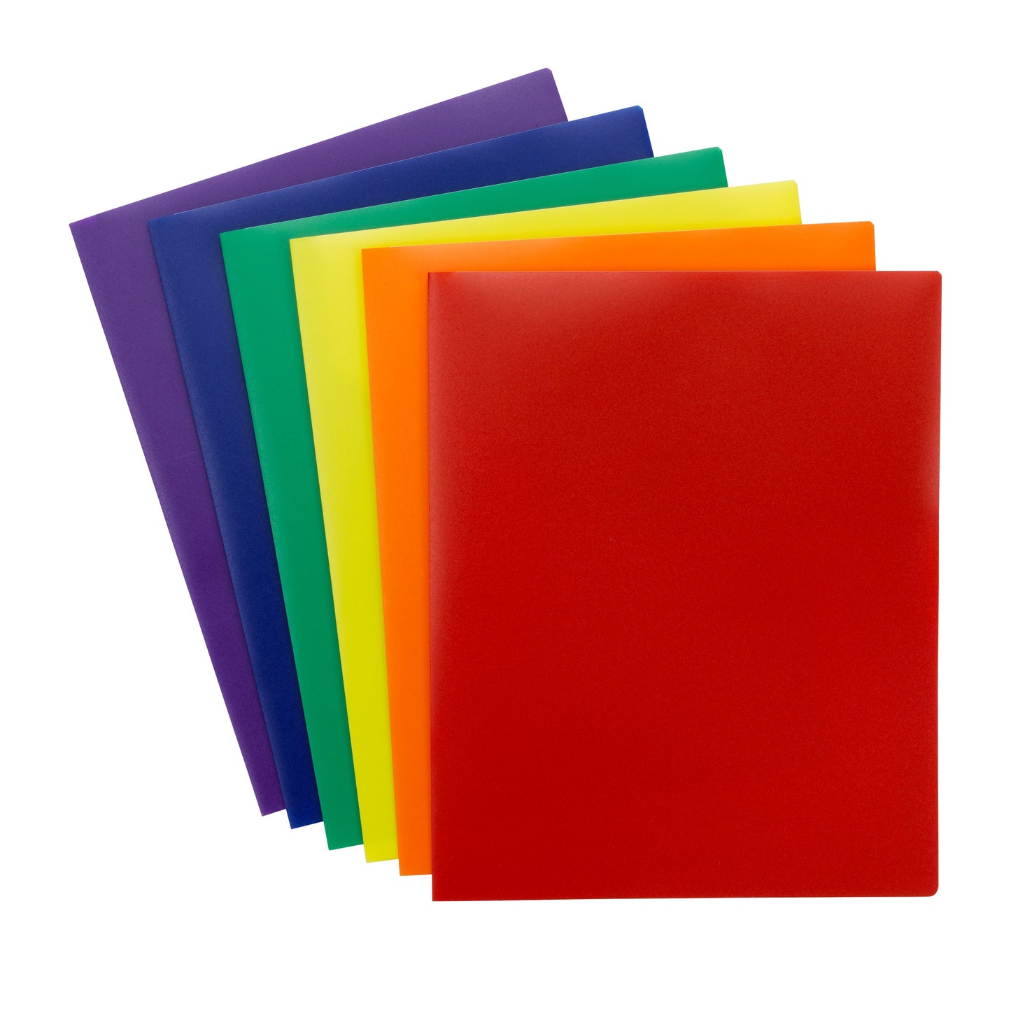 Poly Two-Pocket Folders, Assorted Colors Color, Letter Size, Set of 6, 086486877602