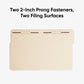 Fastener File Folders, 1/3 Cut, Manila, Letter, Manila Color, Letter Size, Set of 25, 086486145367