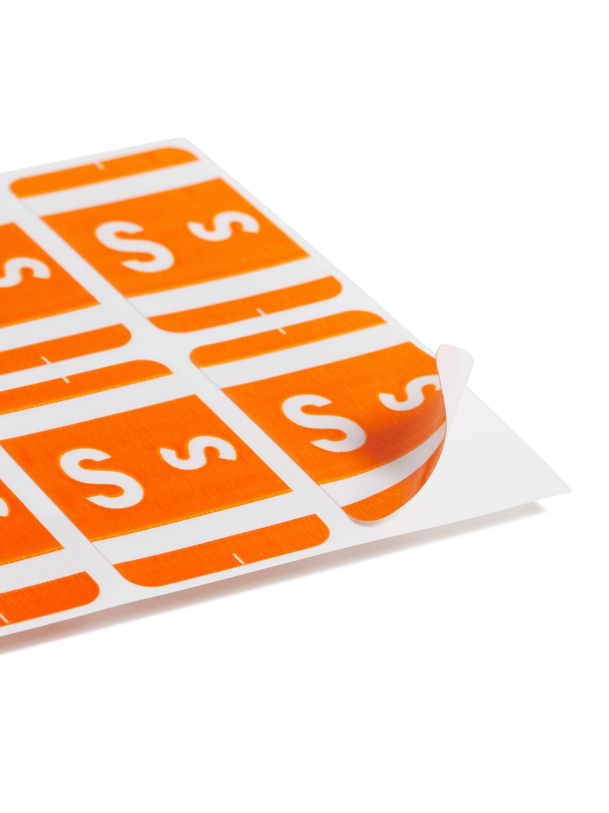 AlphaZ® ACCS Color Coded Alphabetic Labels - Sheets, Orange Color, 1" X 1-5/8" Size, Set of 100, 086486671897
