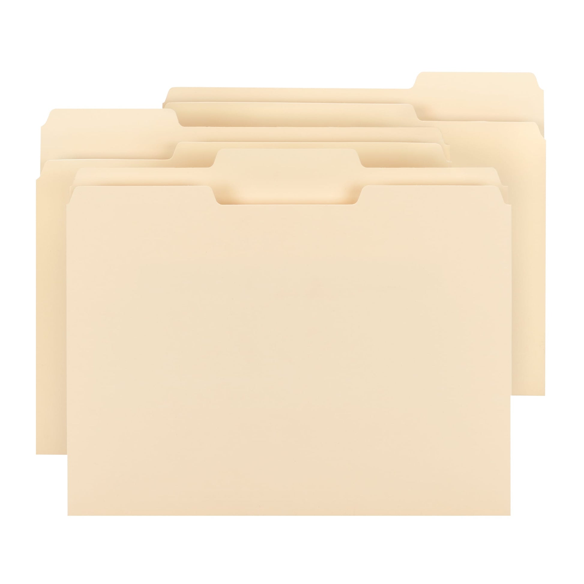 Standard File Folders, 1/3-Cut Tab, Manila Color, Letter Size, Set of 100, 086486103817