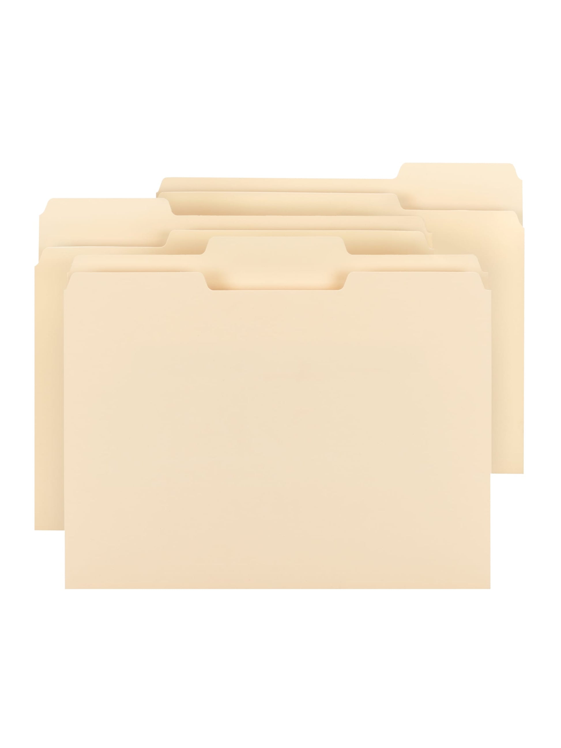 Standard File Folders, 1/3-Cut Tab, Manila Color, Letter Size, Set of 100, 086486103817