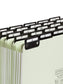 Heavyweight Filing Guides with Alphabetic Indexing, 1/5-Cut Metal Tab, Gray/Green Color, Letter Size, Set of 25, 086486505765