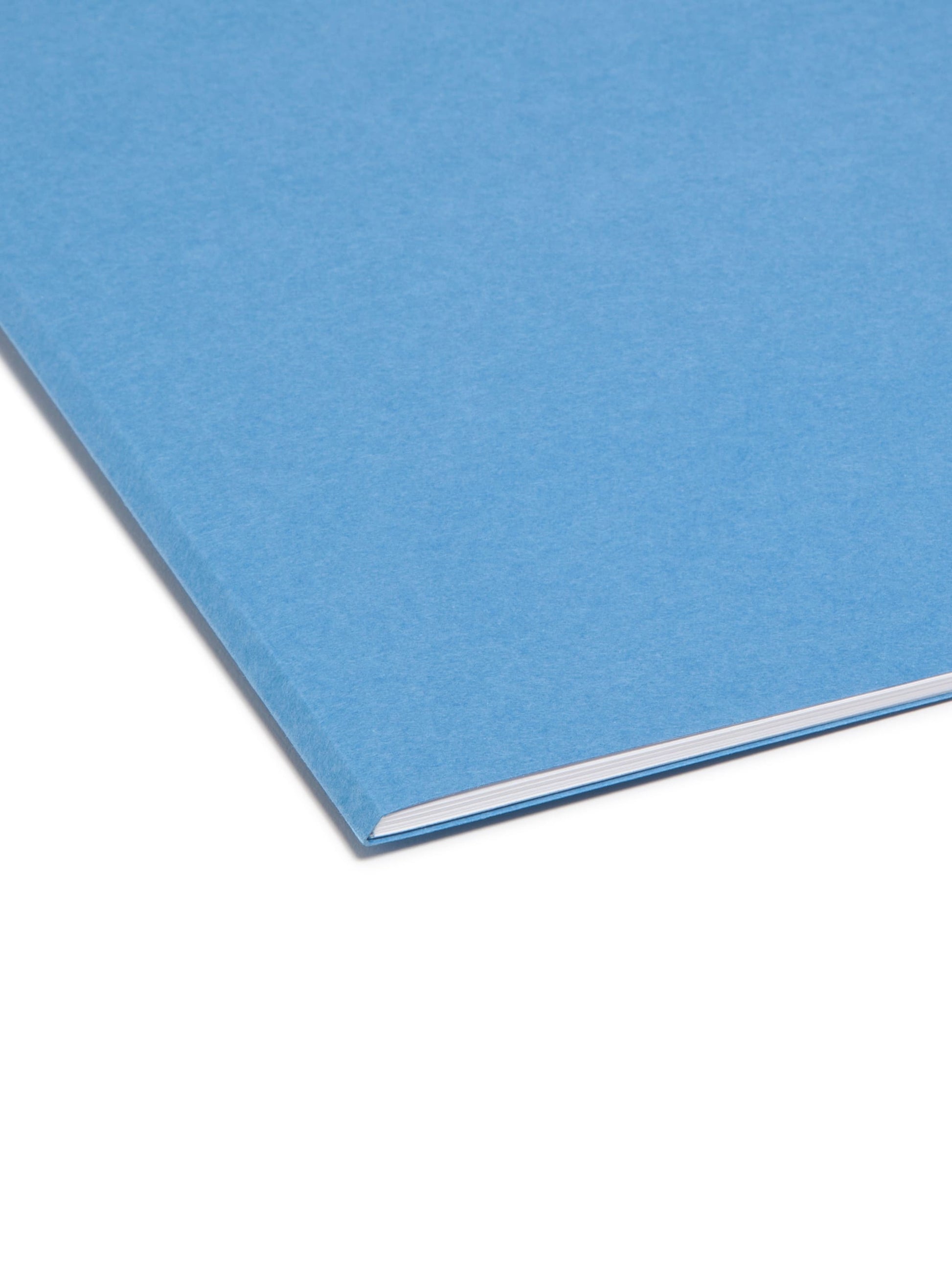 Reinforced Tab File Folders, Straight-Cut Tab, Blue Color, Letter Size, Set of 100, 086486120104