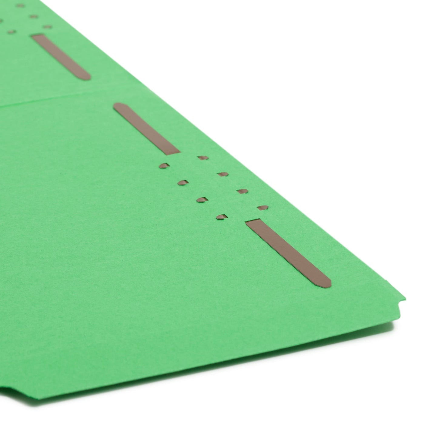 Reinforced Tab Fastener File Folders, 1/3-Cut Tab, 2 Fasteners, Green Color, Legal Size, Set of 50, 086486171403