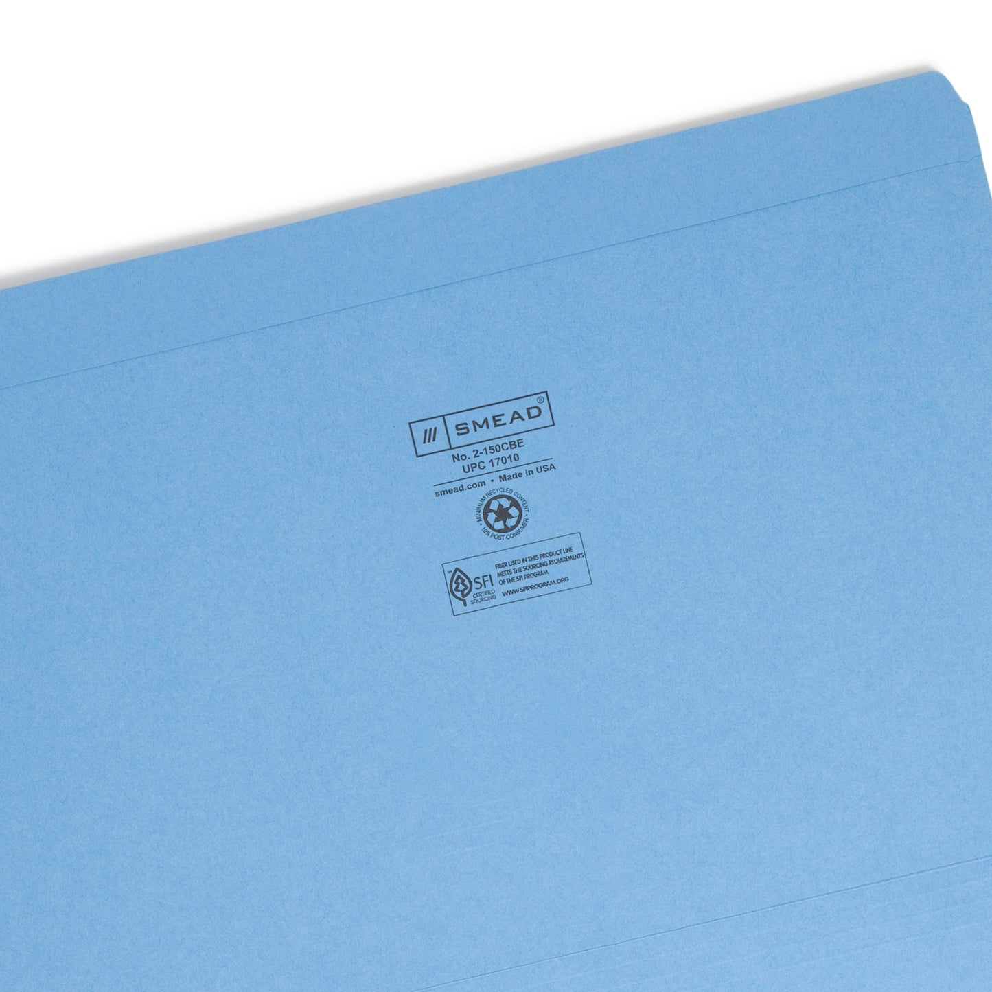 Reinforced Tab File Folders, Straight-Cut Tab, Blue Color, Legal Size, Set of 100, 086486170109