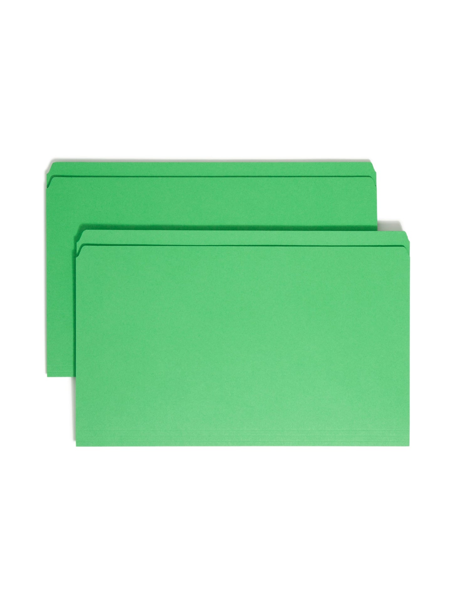 Reinforced Tab File Folders, Straight-Cut Tab, Green Color, Legal Size, Set of 100, 086486171106