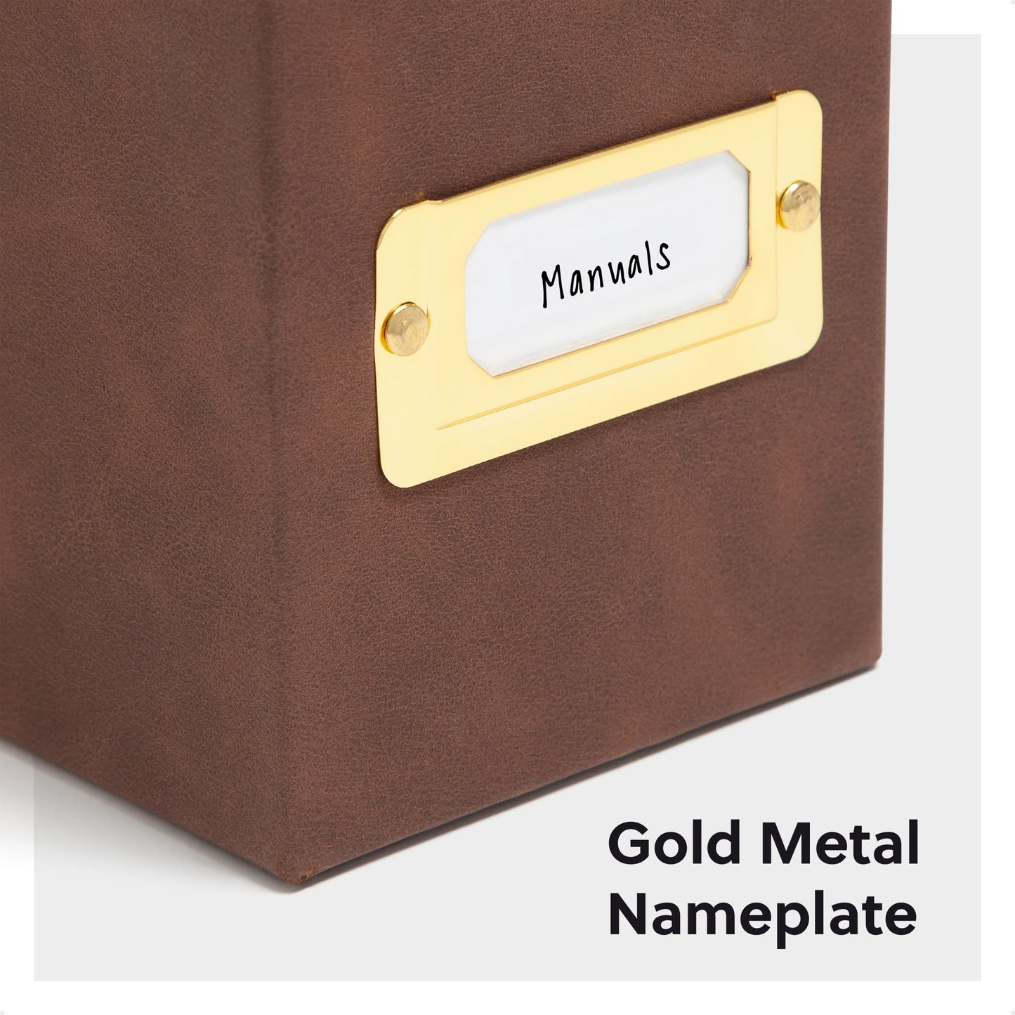 Flip Top Box, Saddle Color, 13" X 9.4" X 3.7" Size, Set of 1, 086486702348