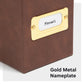 Flip Top Box, Saddle Color, 13" X 9.4" X 3.7" Size, Set of 1, 086486702348