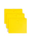 Colored File Jackets, Reinforced Straight-Cut Tab, No Expansion, Yellow Color, Letter Size, Set of 100, 30086486755116
