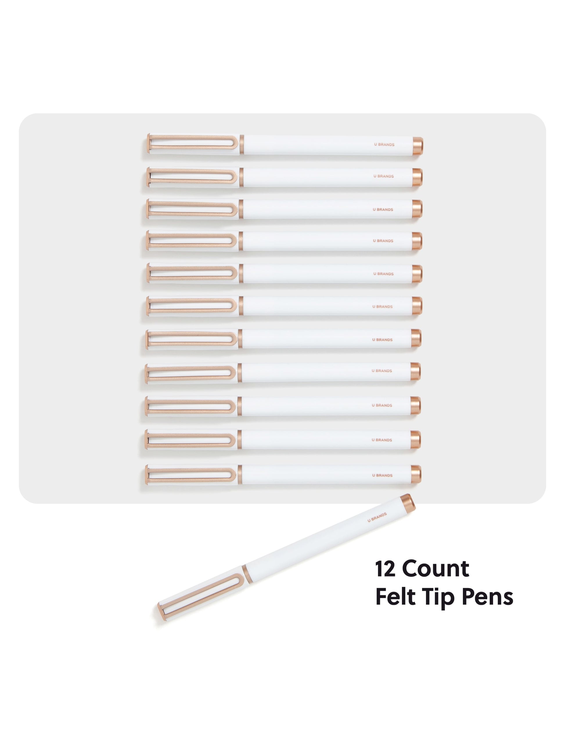 Catalina Felt Tip Pens - Solid, The Catalina, Assorted Colors, 0.43" x 0.58" x 5.51, Assorted Colors, 0.43" X 0.58" X 5.51 Size, Set of 12, 843463137858
