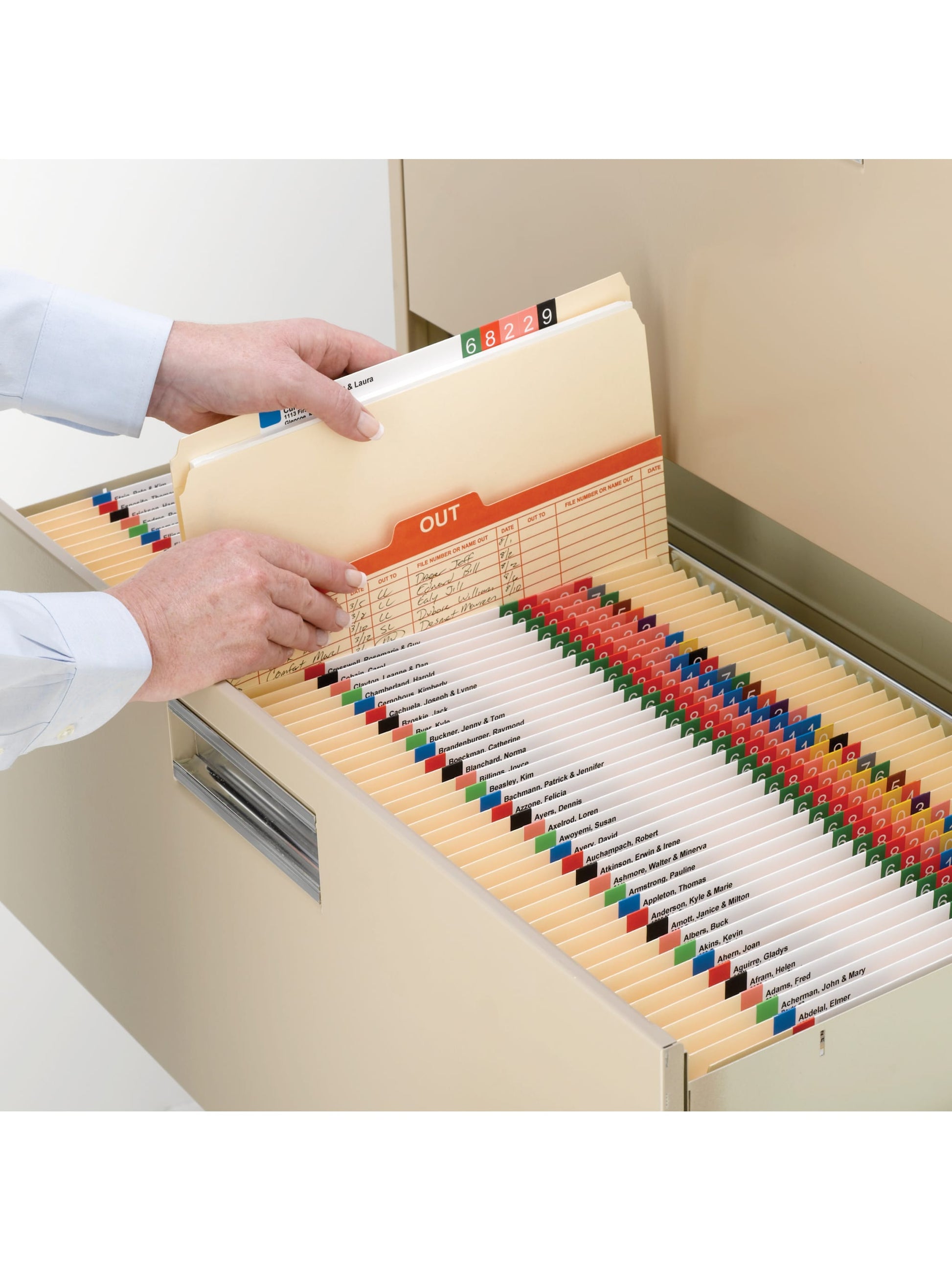 Standard File Folders, Straight-Cut Tab, Manila Color, Letter Size, 