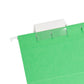 Standard Hanging File Folders with 1/5-Cut Tabs, Green Color, Legal Size, Set of 25, 086486641616