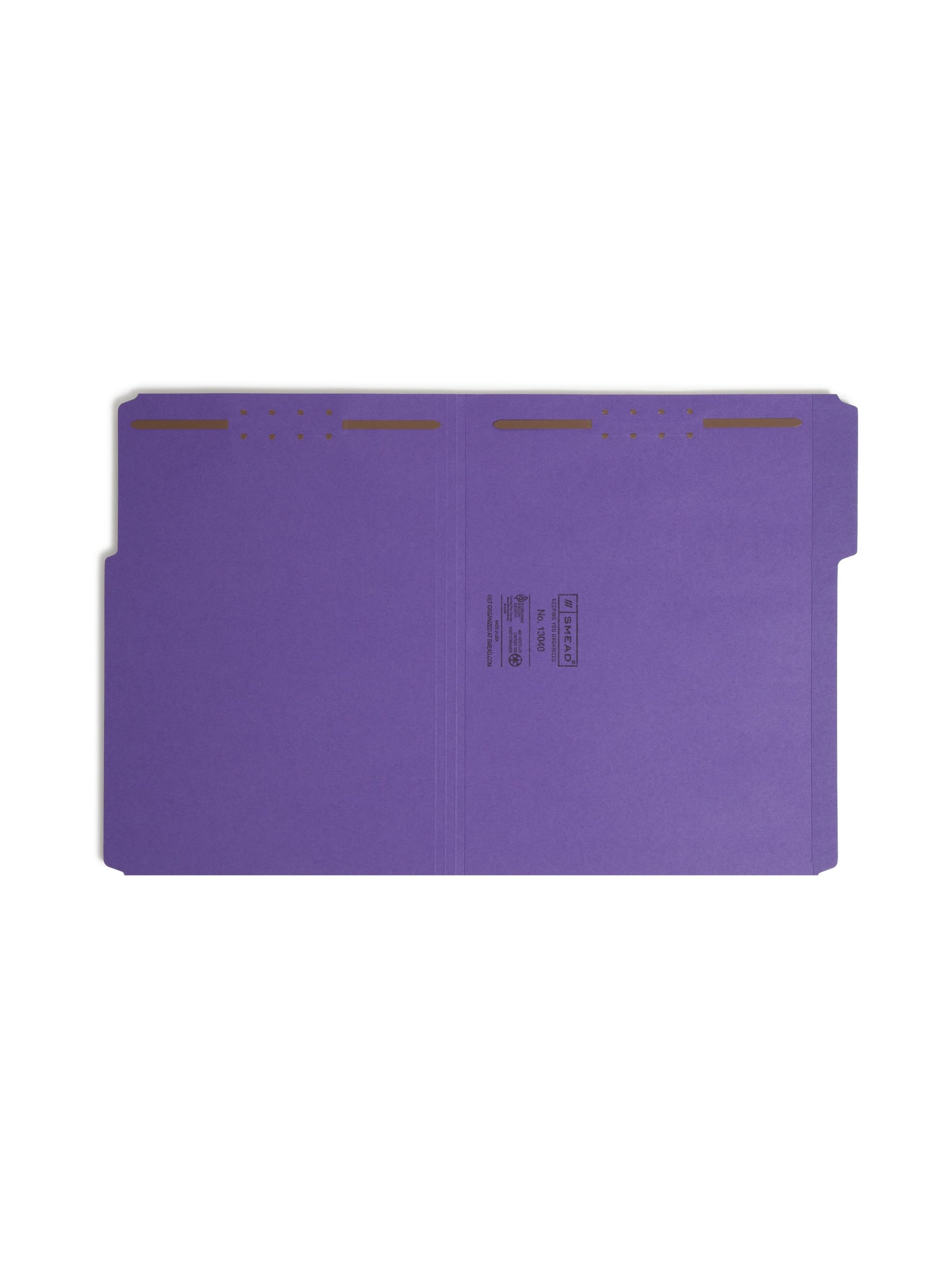 Reinforced Tab Fastener File Folders, 1/3-Cut Tab, 2 FastenersReinforced Tab Fastener File Folders, 1/3 Cut, Purple, Letter, Purple, Letter Size, Set of 50, 086486130400