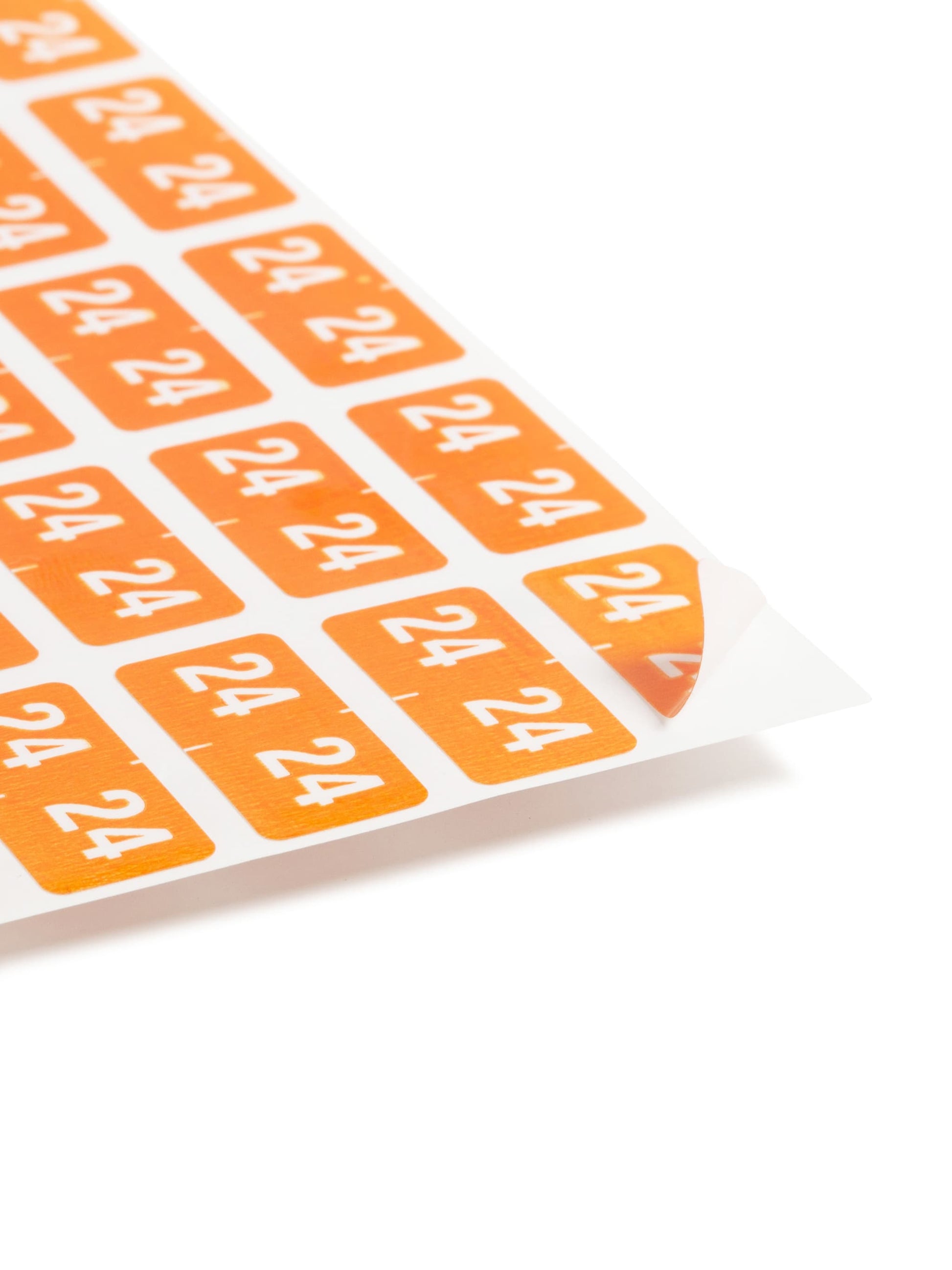 ETS Color-Coded Year Labels - Sheets, Orange Color, 1" X 1/2" Size, Set of 1, 086486679244