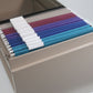 Standard Hanging File Folders with 1/5-Cut Tabs, Assorted Jewel Tones Color, Letter Size, Set of 25, 086486640565