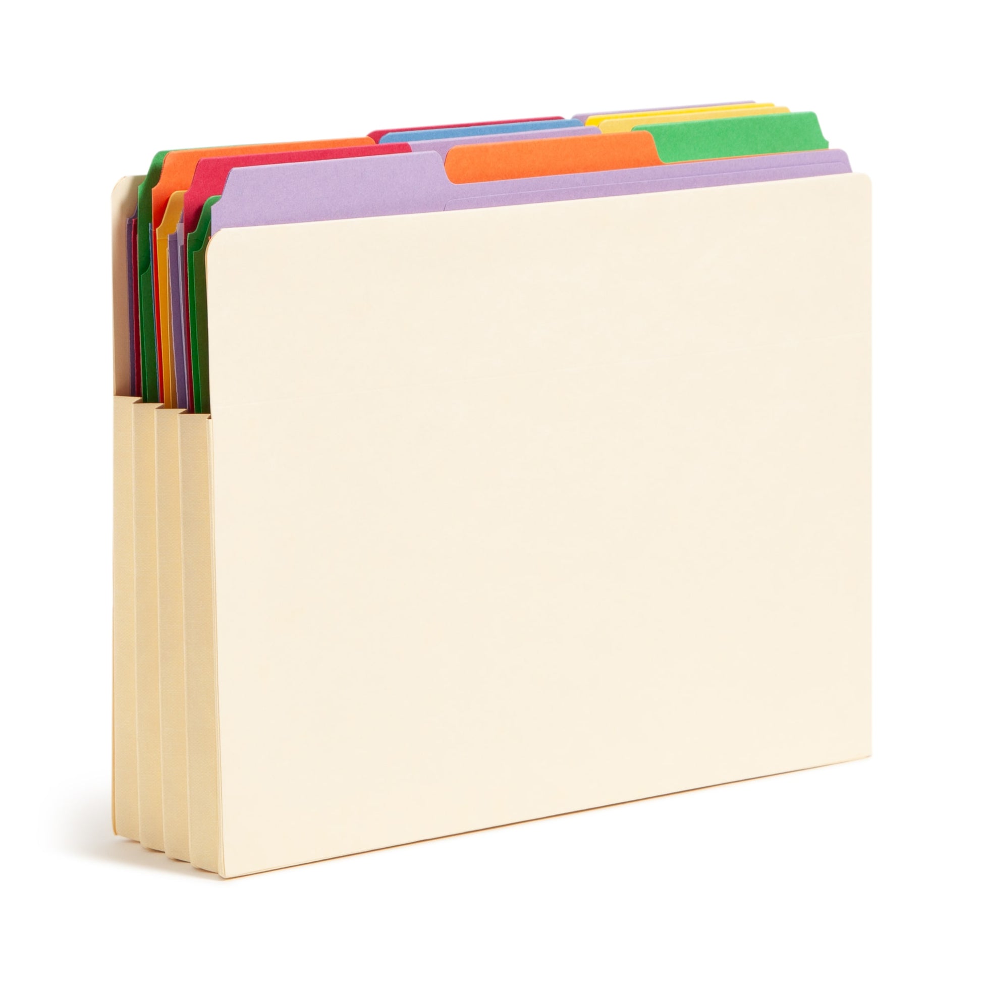 TUFF® Extra-Wide Reinforced End Tab File Pockets, Straight-Cut Tab, 3-1/2 inch Expansion, Manila Color, Letter Size, Set of 10, 30086486751507