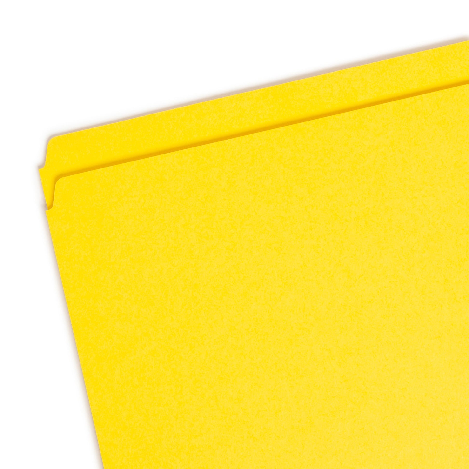 Standard File Folders, Straight-Cut Tab, Yellow Color, Letter Size, Set of 100, 086486109468