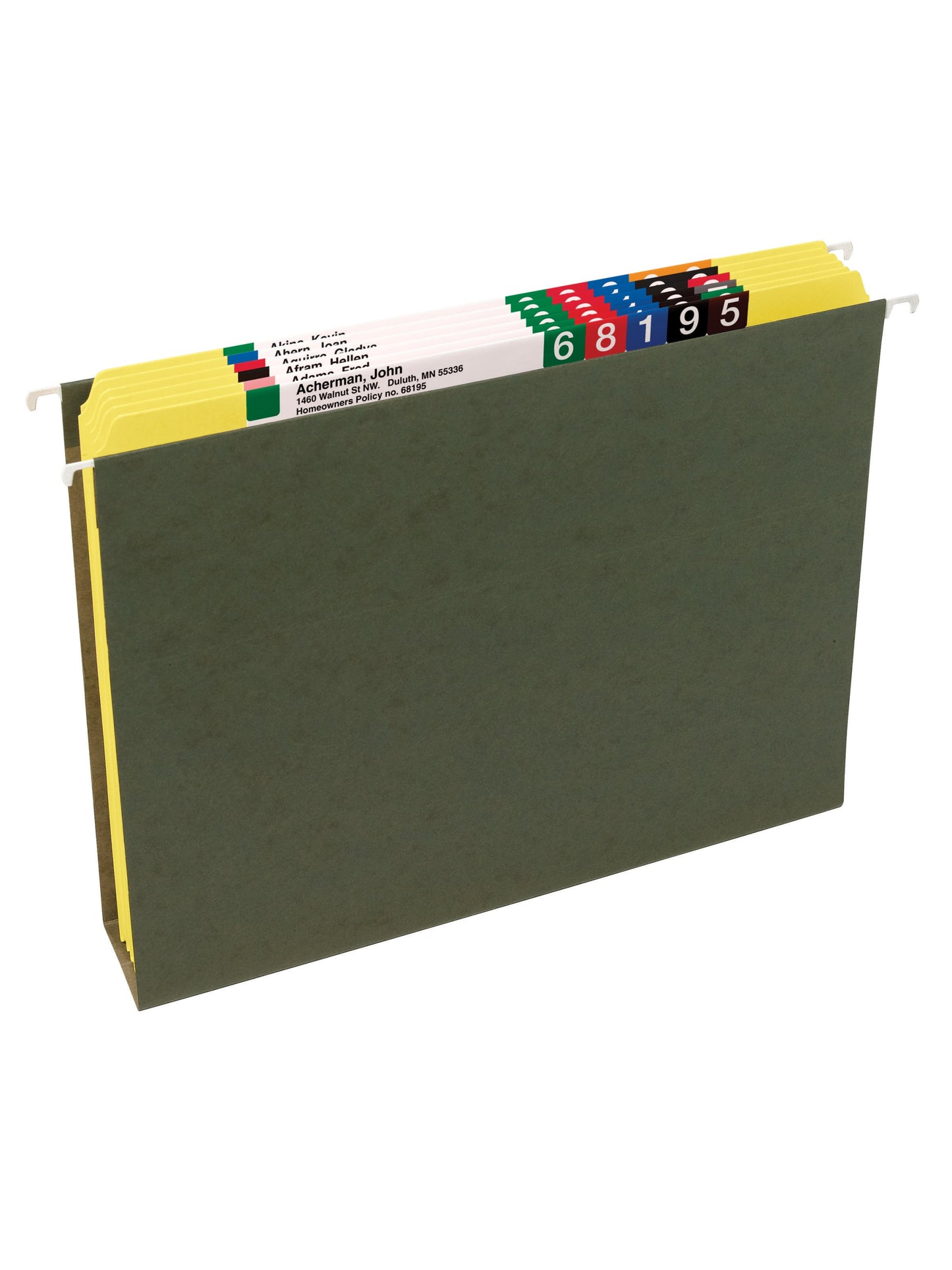 Reinforced Tab File Folders, Straight-Cut Tab, Yellow Color, Letter Size, Set of 100, 086486129107