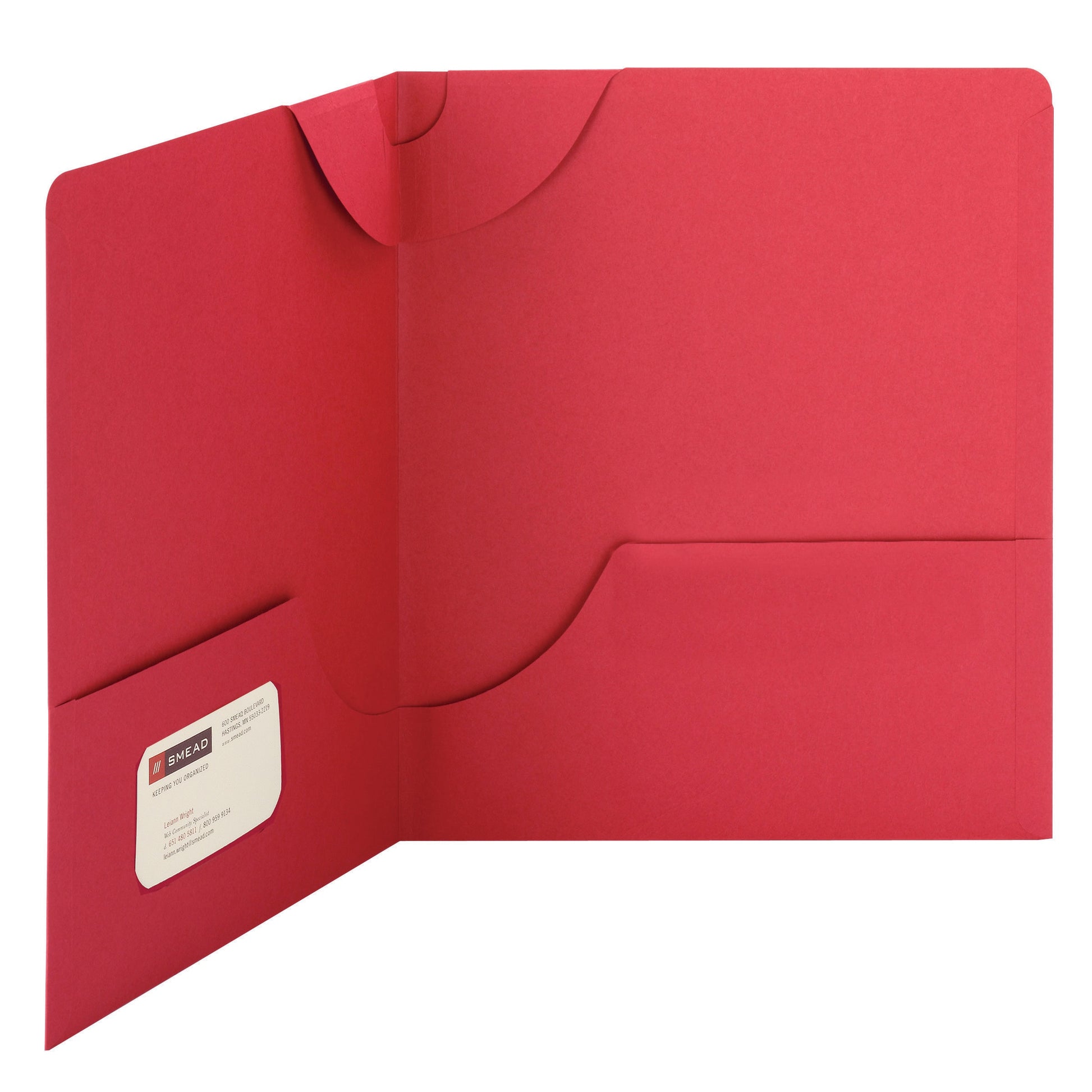 Lockit® Two-Pocket Folders, Red Color, Letter Size, Set of 25, 30086486879805
