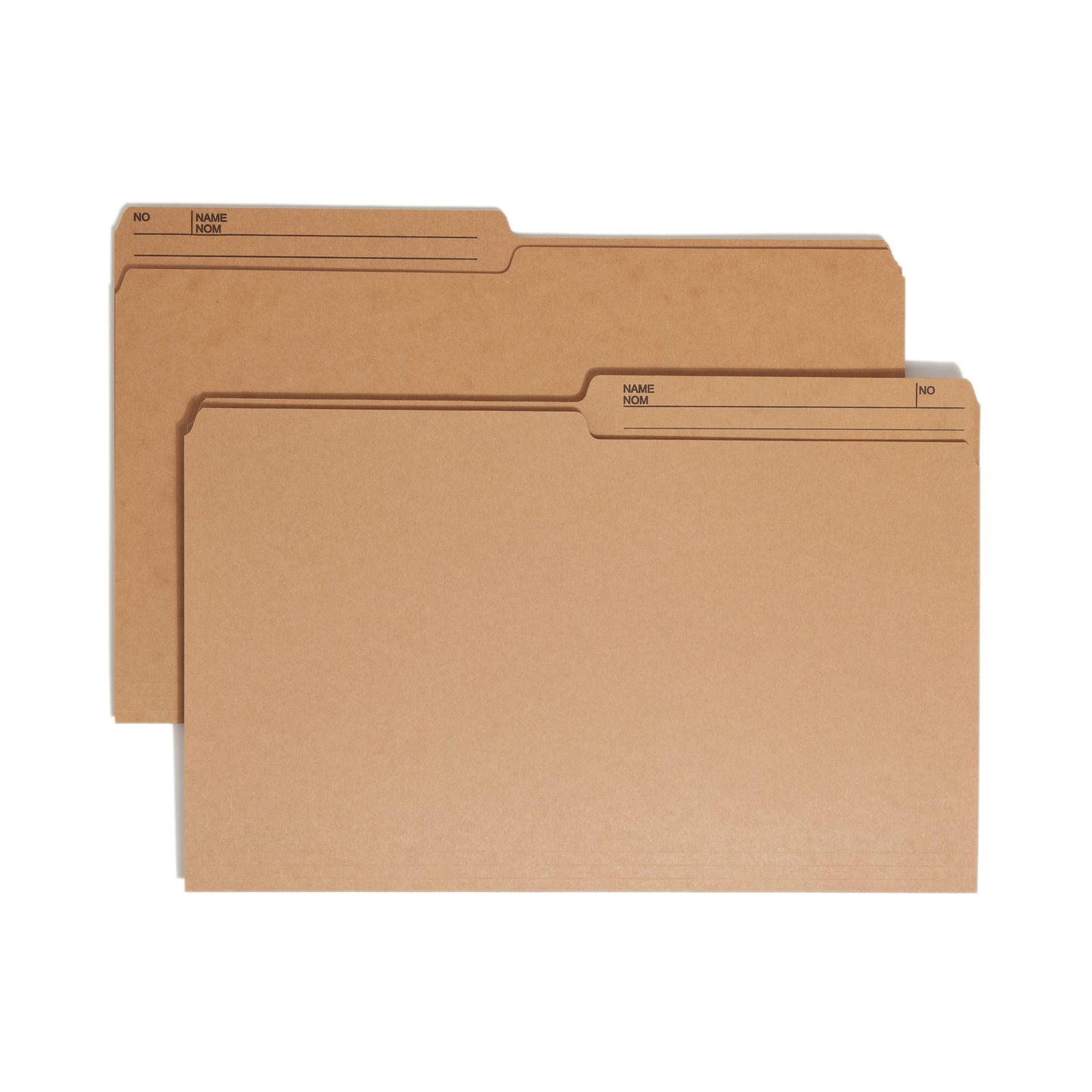 Reversible Printed Tab File Folders, 1/2-Cut Tab, 10 1/2 pt., Beige Color, Legal Size, Set of 100, 086486153409