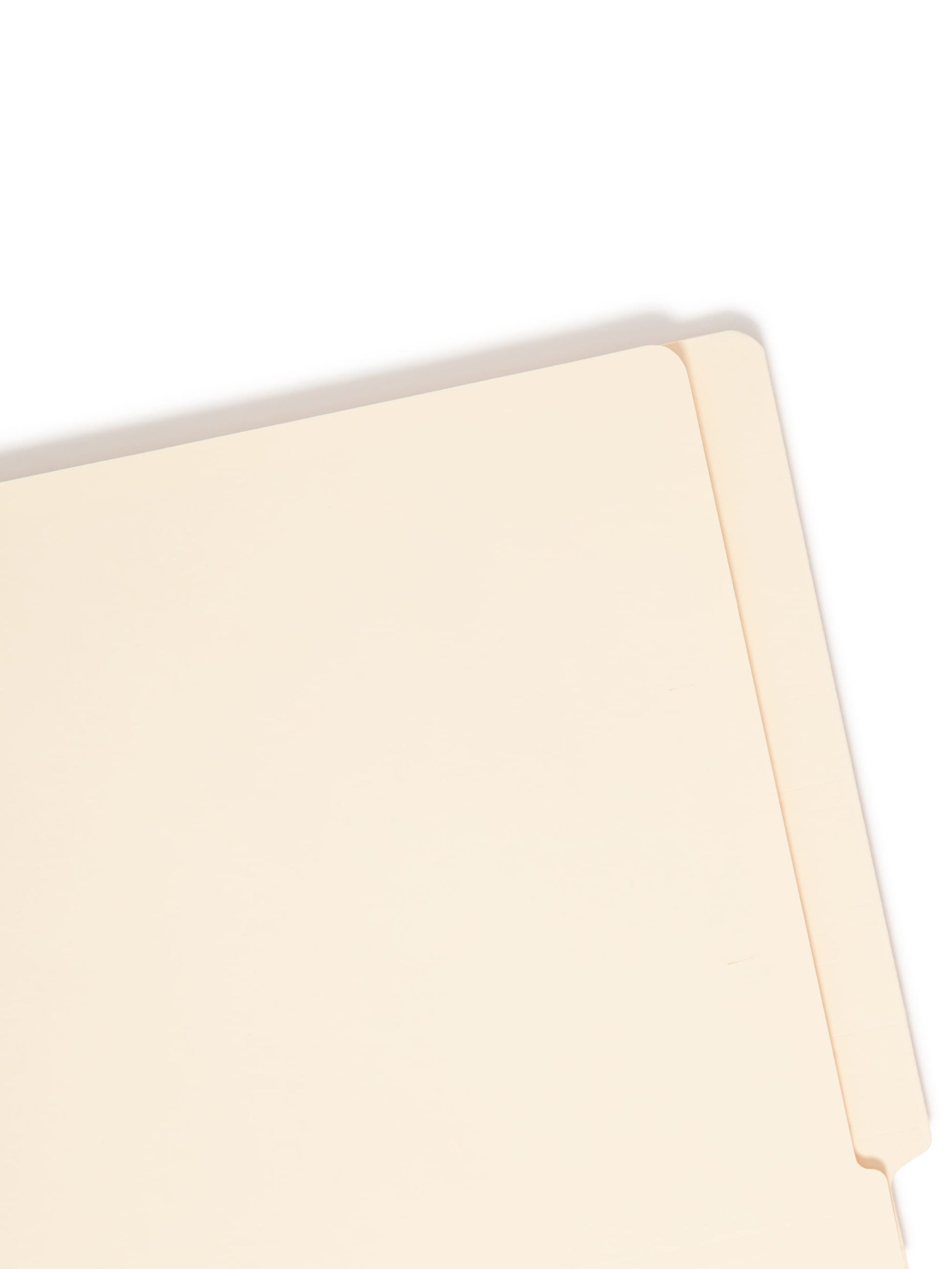 Shelf-Master® Reinforced End Tab Fastener File Folders with Antimicrobial Product Protection, Straight-Cut Tab, 1 Fastener, Manila Color, Letter Size, Set of 50, 086486341134