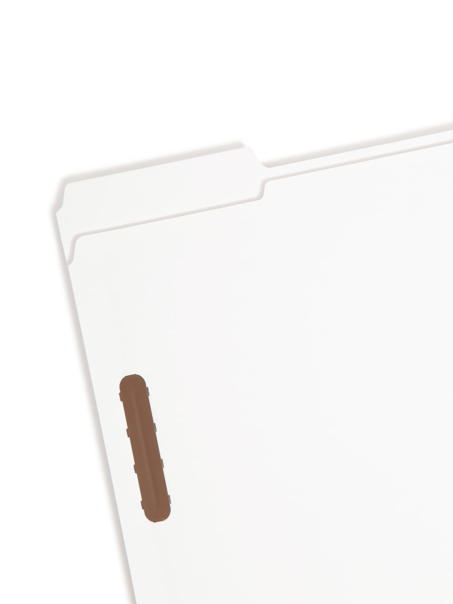 Reinforced Tab Fastener File Folders, 1/3-Cut Tab, 2 Fasteners, White Color, Letter Size, Set of 50, 086486128407