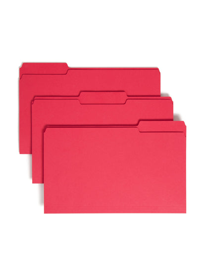 Standard File Folders, 1/3-Cut TabStandard File Folders, 1/3 Cut, Red, Legal, Red, Legal Size, Set of 100, 086486177436