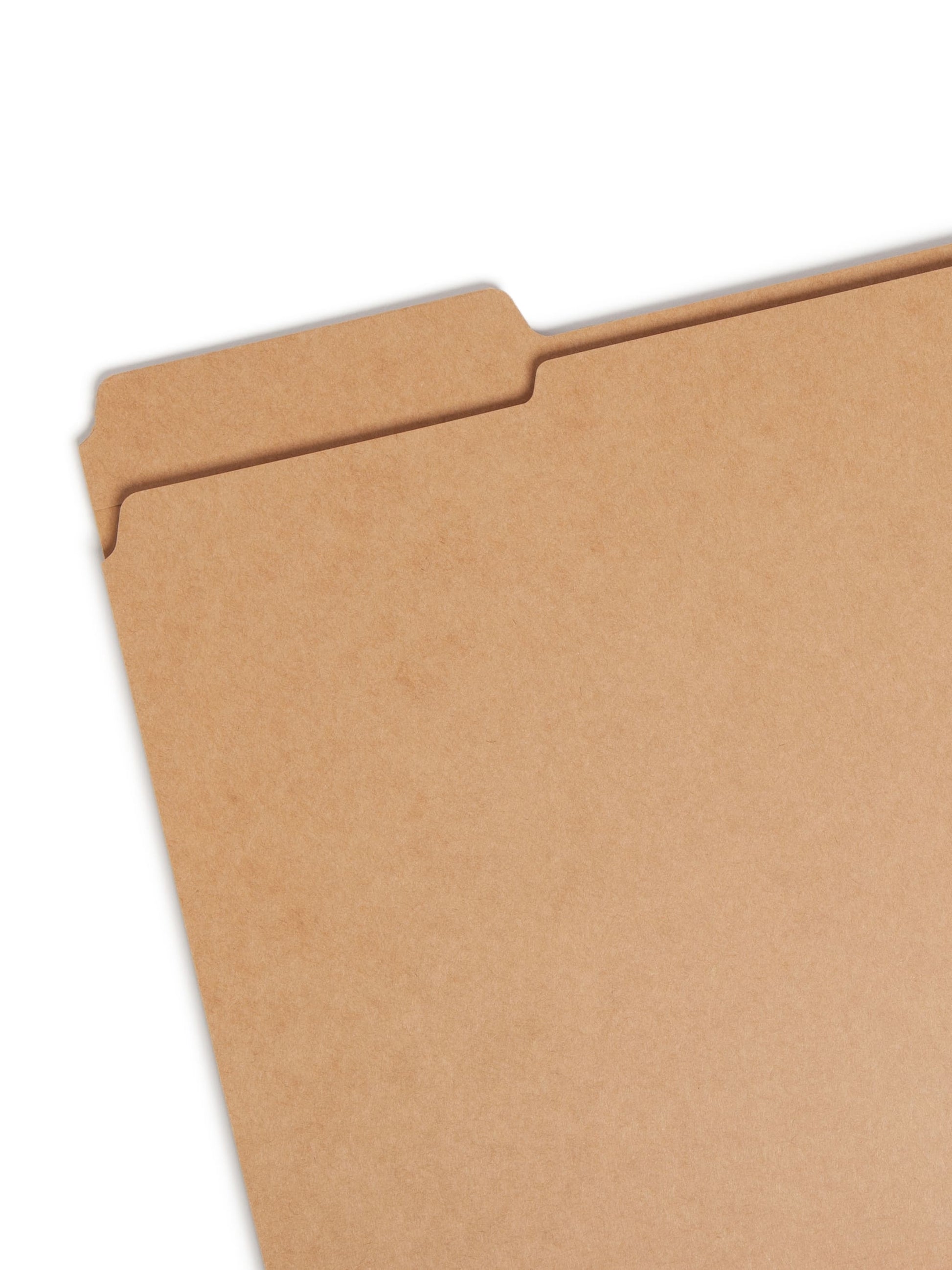 Reinforced Tab File Folders, 1/3-Cut Tab, Kraft Color, Letter Size, Set of 100, 086486107341