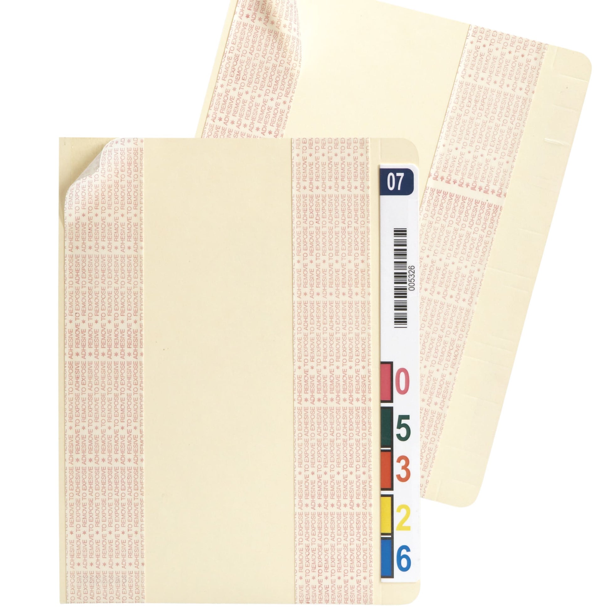 Self-Adhesive Multi-Use End Tab Converters, Straight-Cut Tab, Manila Color, 9" X 6" Size, Set of 200, 086486681001