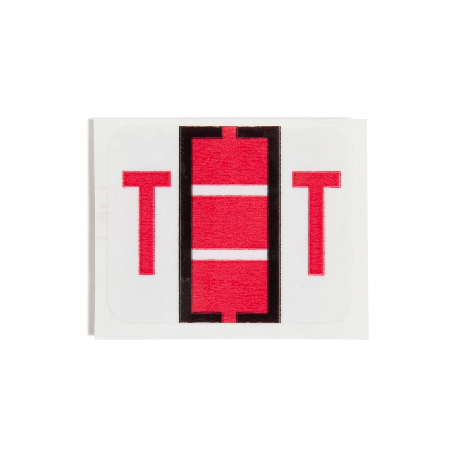 BCCR Bar Style Color-Coded Alphabetic Labels, A-Z Rolls, Red Color, 1-1/4" X 1" Size, Set of 50, 086486670906